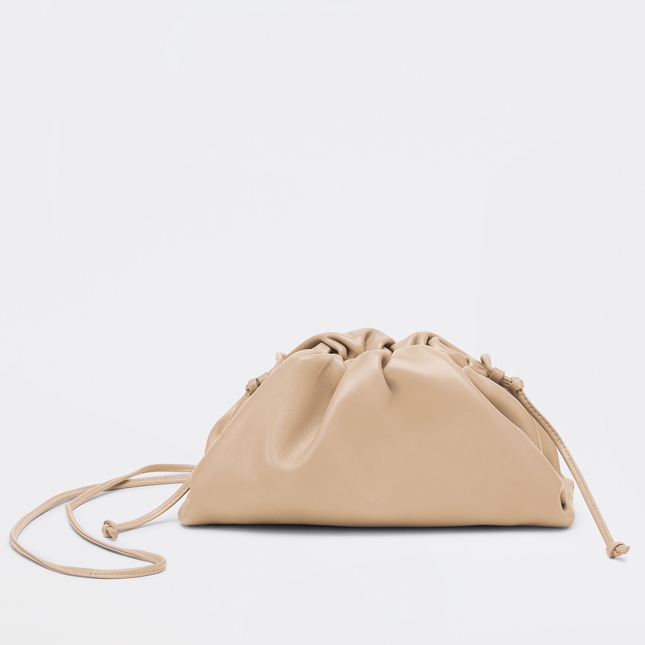 bo*te*ga Ve*ne*ta mini pouch in beige calfskin