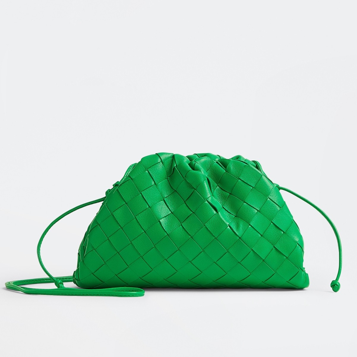 bo*te*ga Ve*ne*ta mini pouch in green intrecciato lambskin