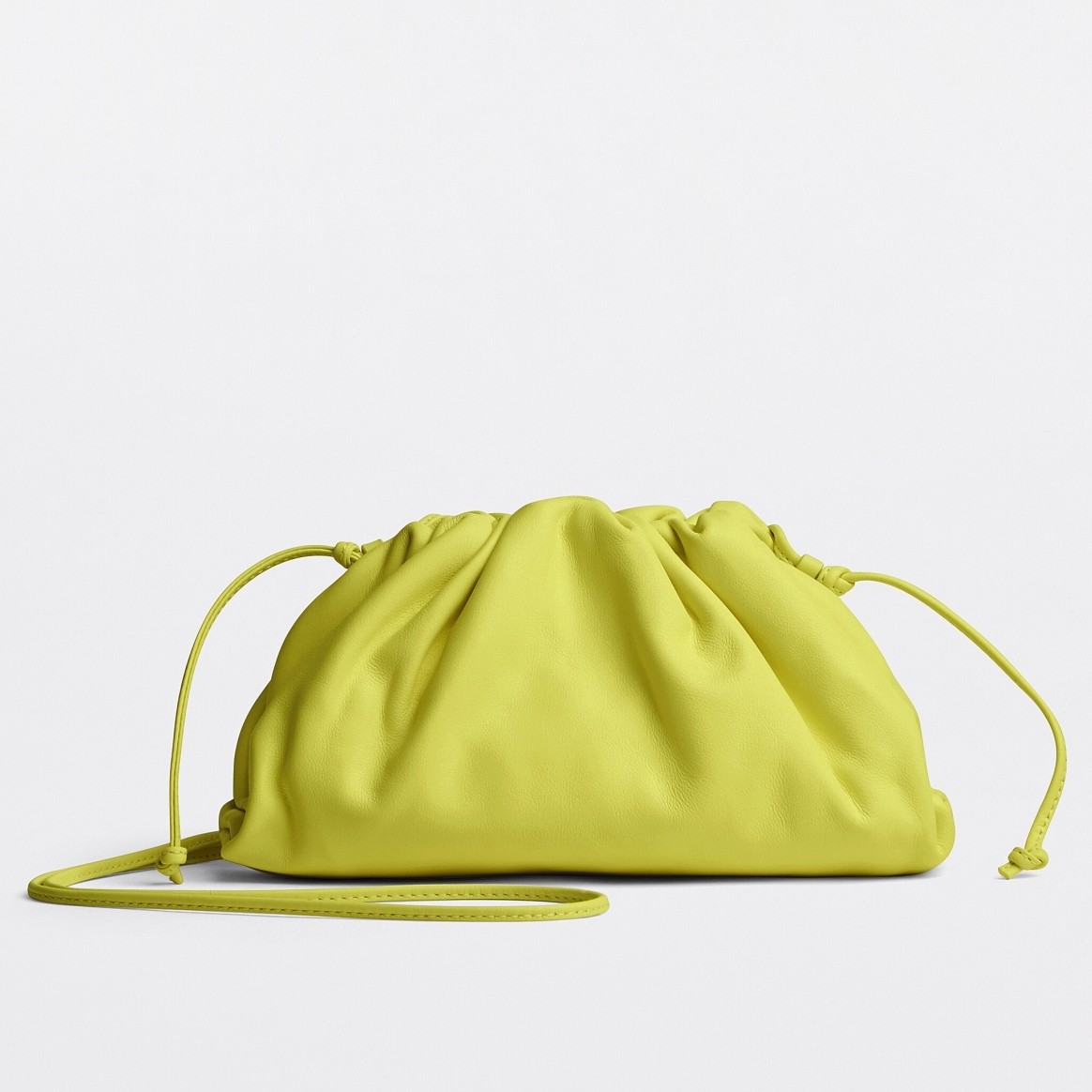 bo*te*ga Ve*ne*ta mini pouch bag in kiwi calfskin