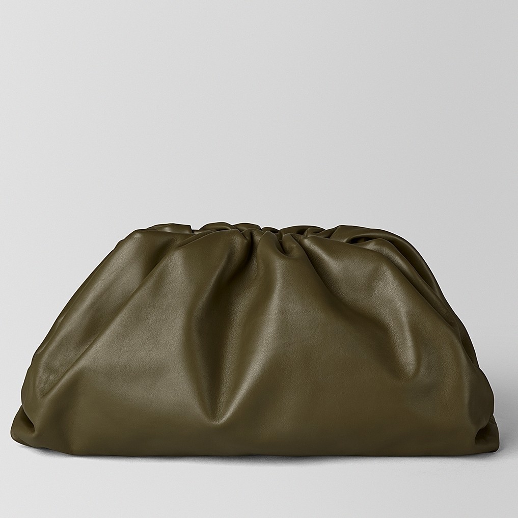 bo*te*ga Ve*ne*ta the pouch clutch in mustard calfskin