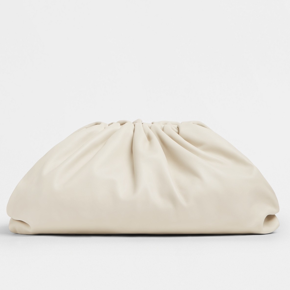 bo*te*ga Ve*ne*ta the pouch clutch in white calfskin