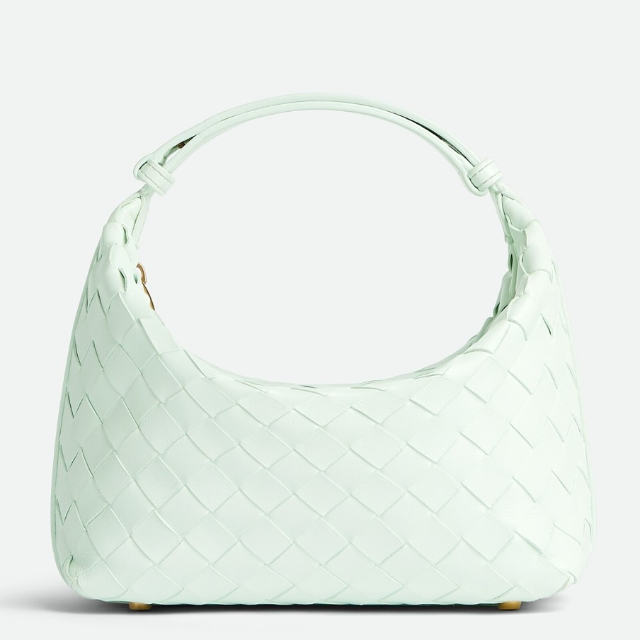 bo*te*ga Ve*ne*ta mini wallace bag in glacier intrecciato calfskin