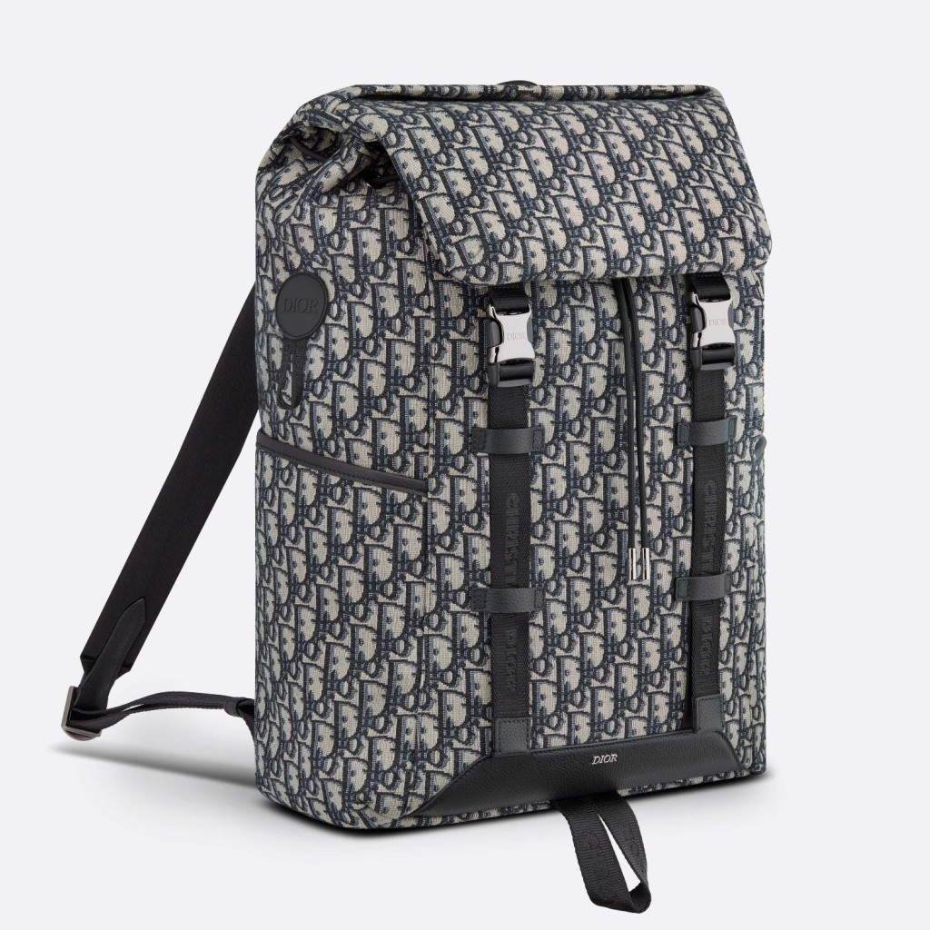 D*or explorer backpack in black D*or oblique jacquard