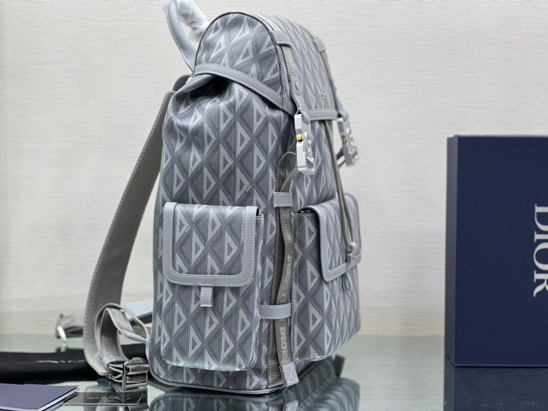 d*or hit the road backpack in gray cd Di*m*nd canvas
