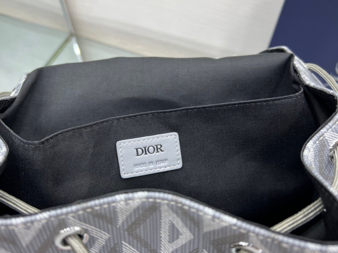 d*or hit the road backpack in gray cd Di*m*nd canvas