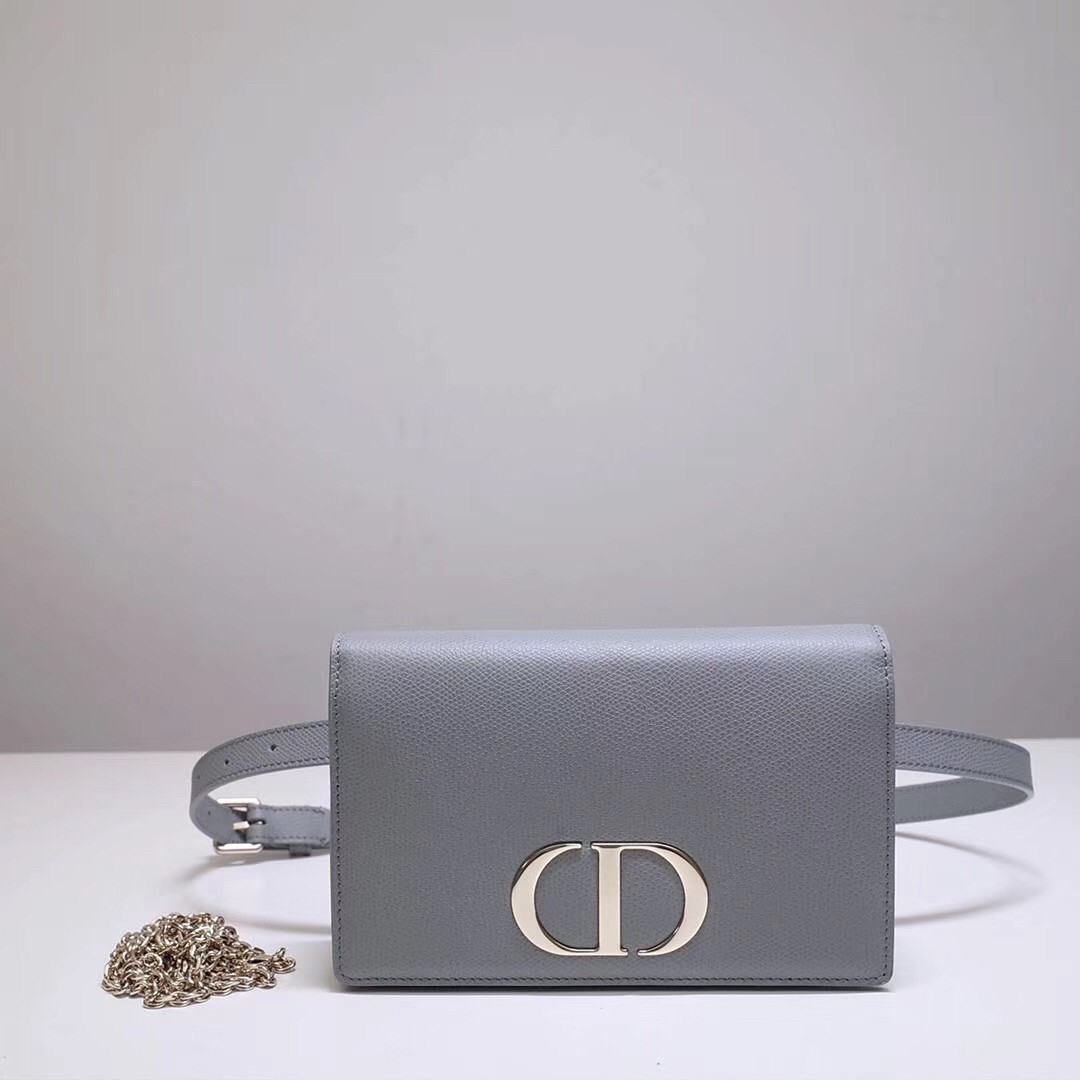 D*or 30 montaigne 2 in 1 belt bag in grey calfskin