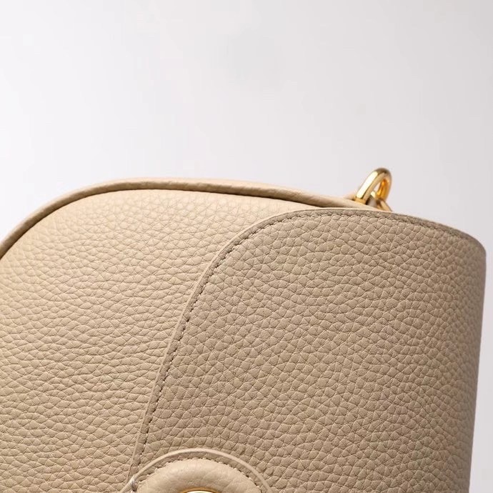 D*or medium bobby bag in beige grained calfskin