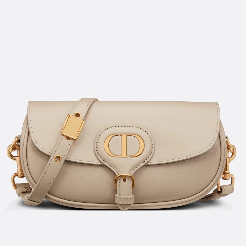 D*or bobby east-west bag in beige box calfskin