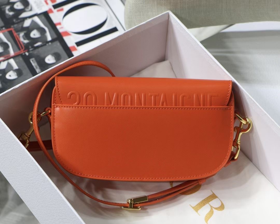 D*or bobby east-west bag in orange box calfskin