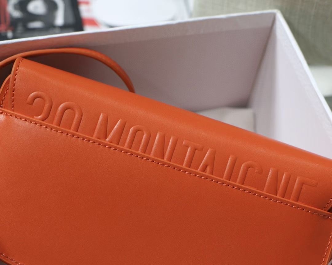 D*or bobby east-west bag in orange box calfskin