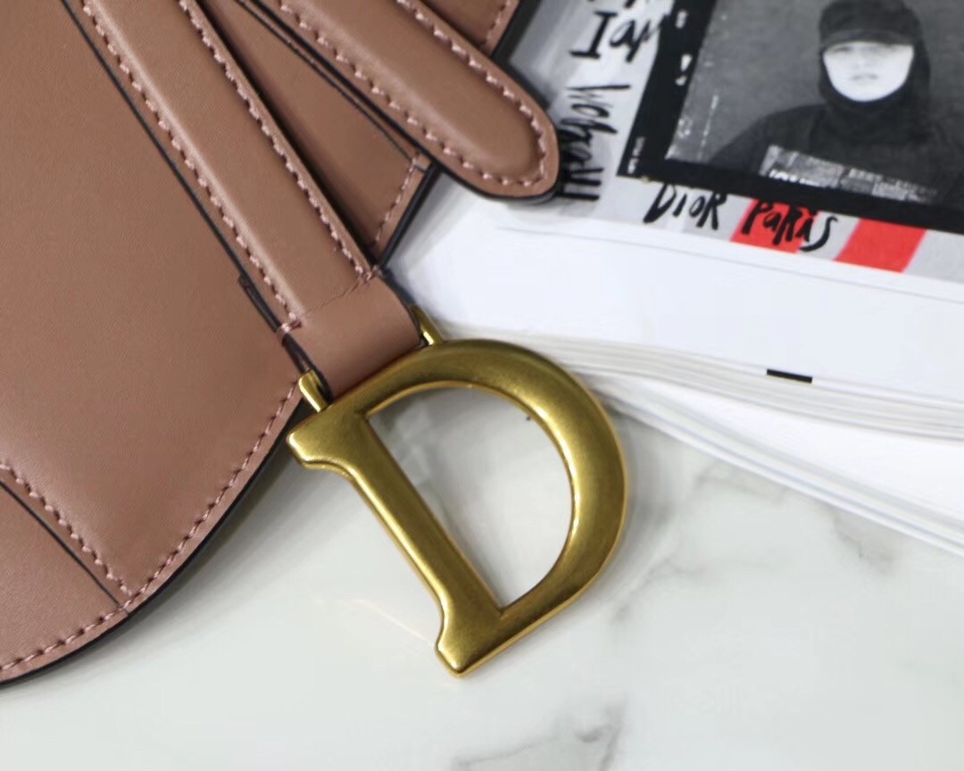 D*or saddle belt bag in powder smooth calfskin