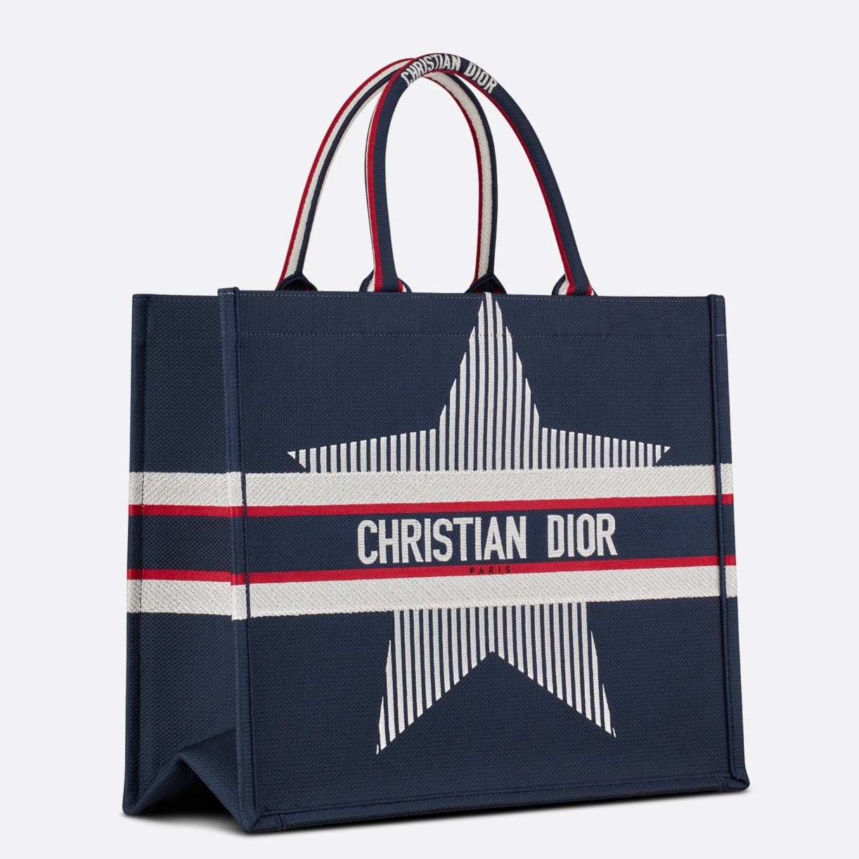 D*or D*oralps book tote in blue three-tone embroidery