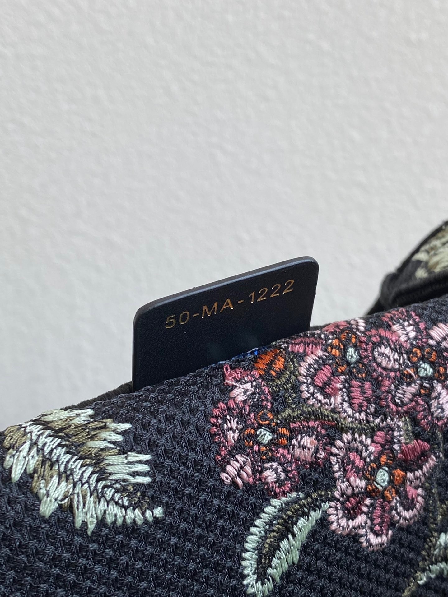 D*or large book tote bag in black D*or petites fleurs embroidery