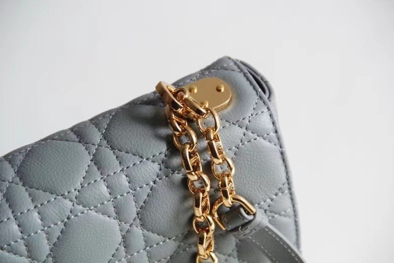 D*or small caro bag in cloud blue cannage calfskin