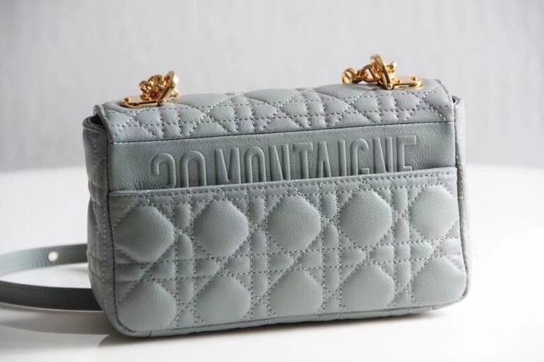 D*or small caro bag in cloud blue cannage calfskin