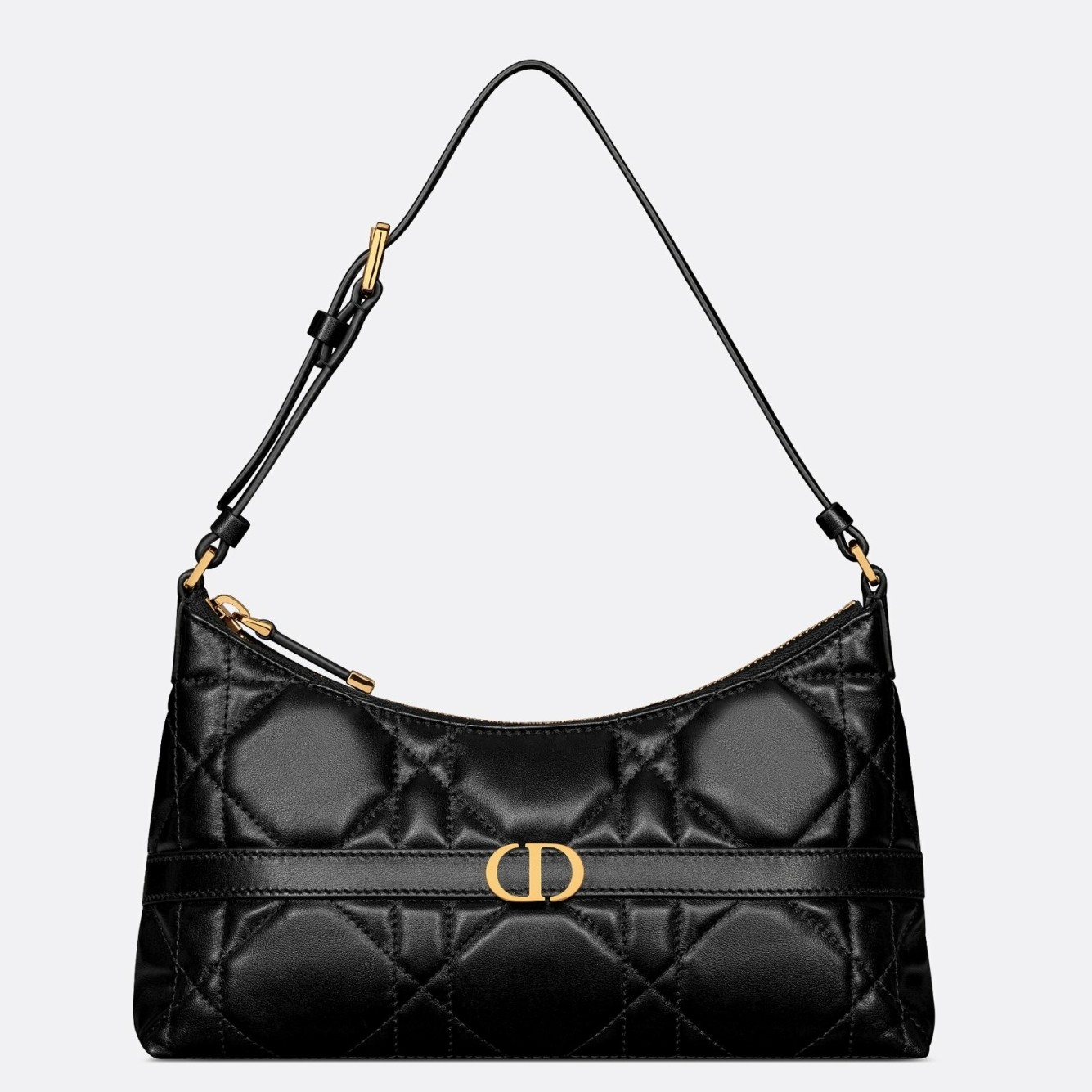 D*or miss caro cigale mini bag in black macrocannage lambskin