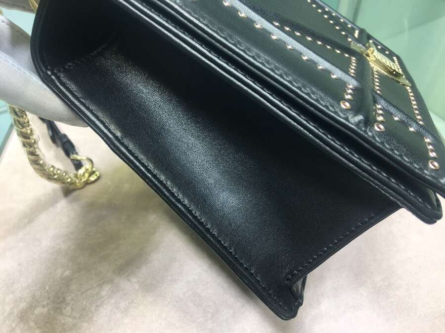 D*or D*orama bag in black eyelets lambskin