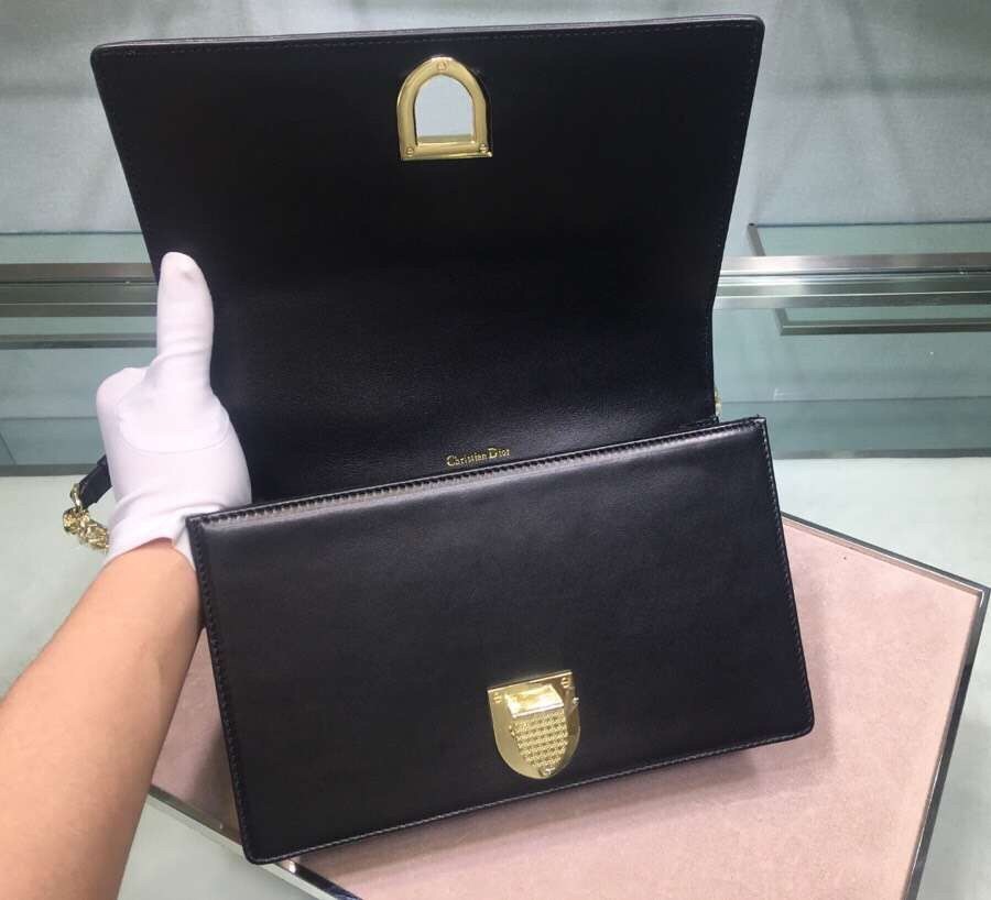 D*or D*orama bag in black eyelets lambskin