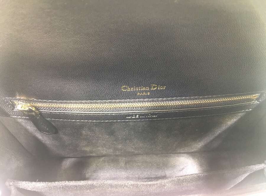 D*or D*orama bag in black eyelets lambskin