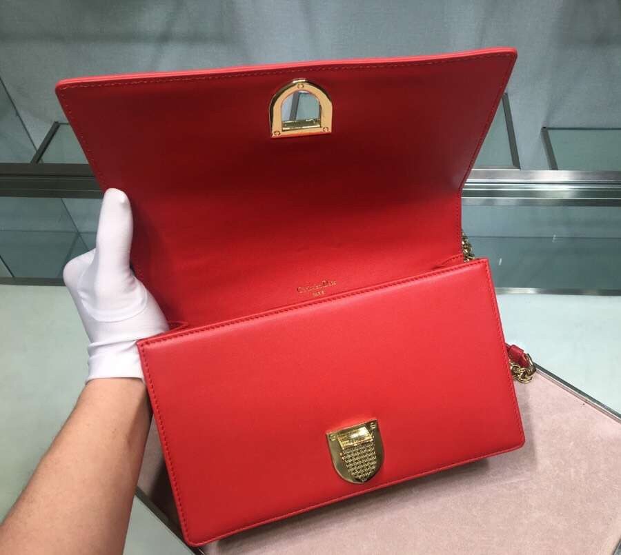D*or D*orama bag in red eyelets lambskin