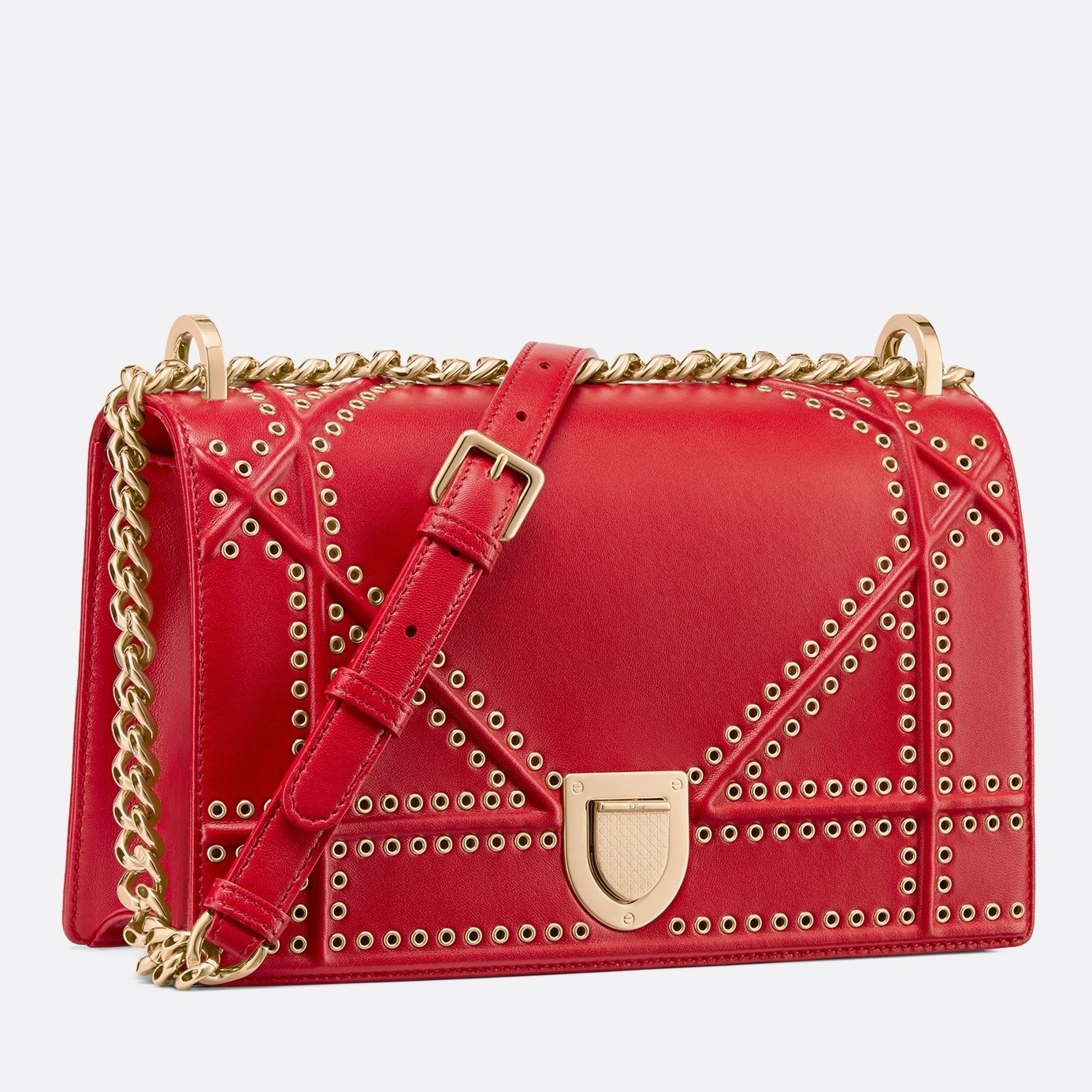 D*or D*orama bag in red eyelets lambskin