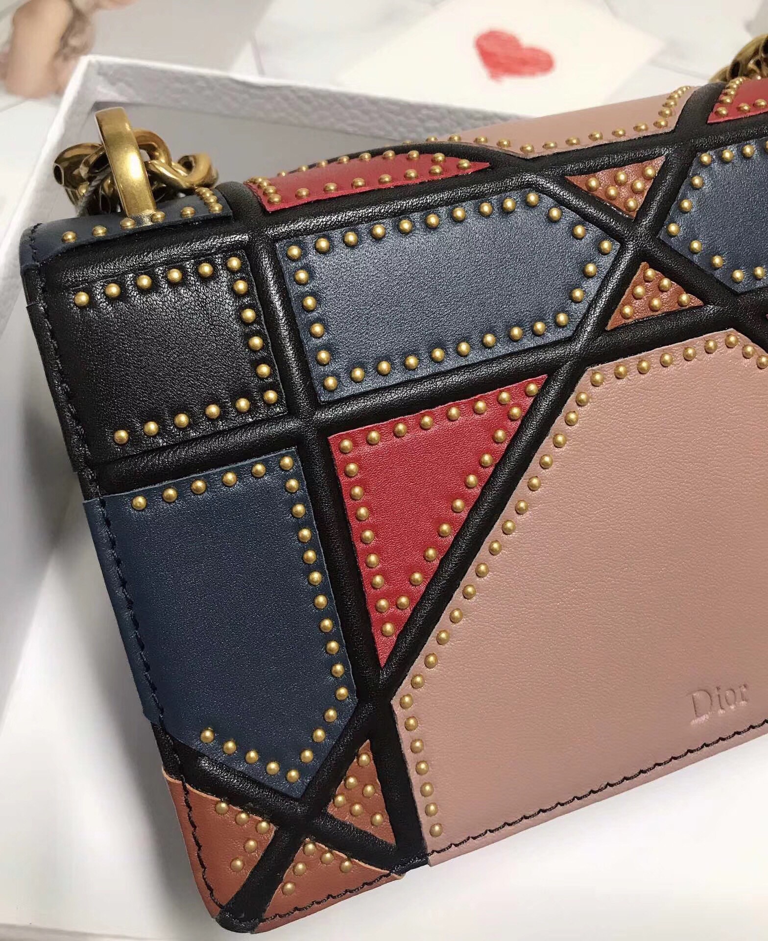 D*or D*orama bag in multi-coloured patchwork