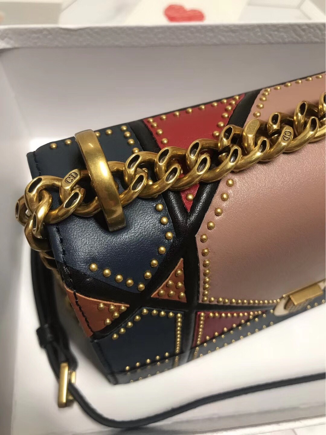 D*or D*orama bag in multi-coloured patchwork