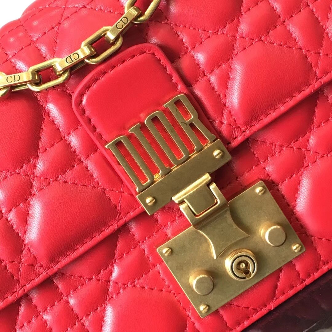 D*or small D*oraddict flap bag in cherry lambskin