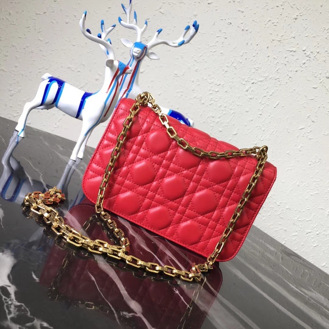D*or small D*oraddict flap bag in cherry lambskin