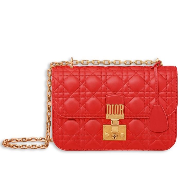 D*or small D*oraddict flap bag in cherry lambskin