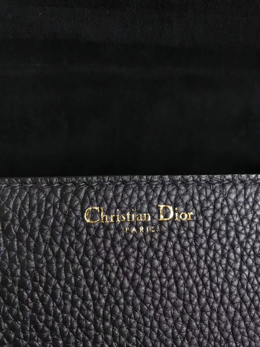 D*or D*oraddict tote bag in black grained leather