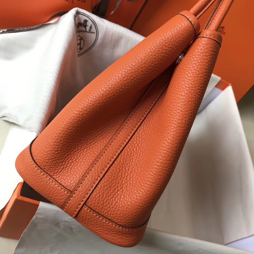 H**mes garden party 36 bag in orange clemence calfskin