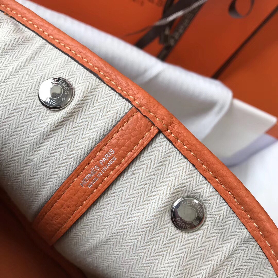 H**mes garden party 36 bag in orange clemence calfskin
