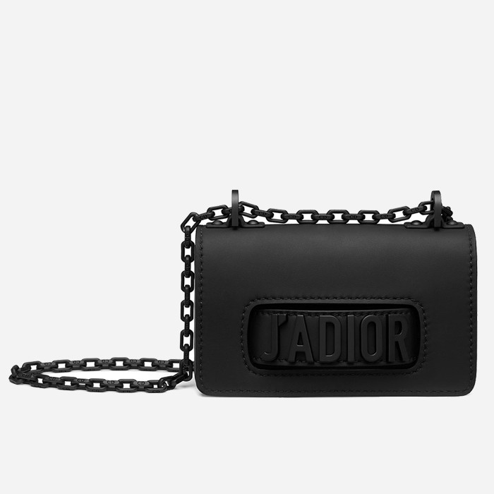 D*or mini j''aD*or bag in black ultra matte calfskin