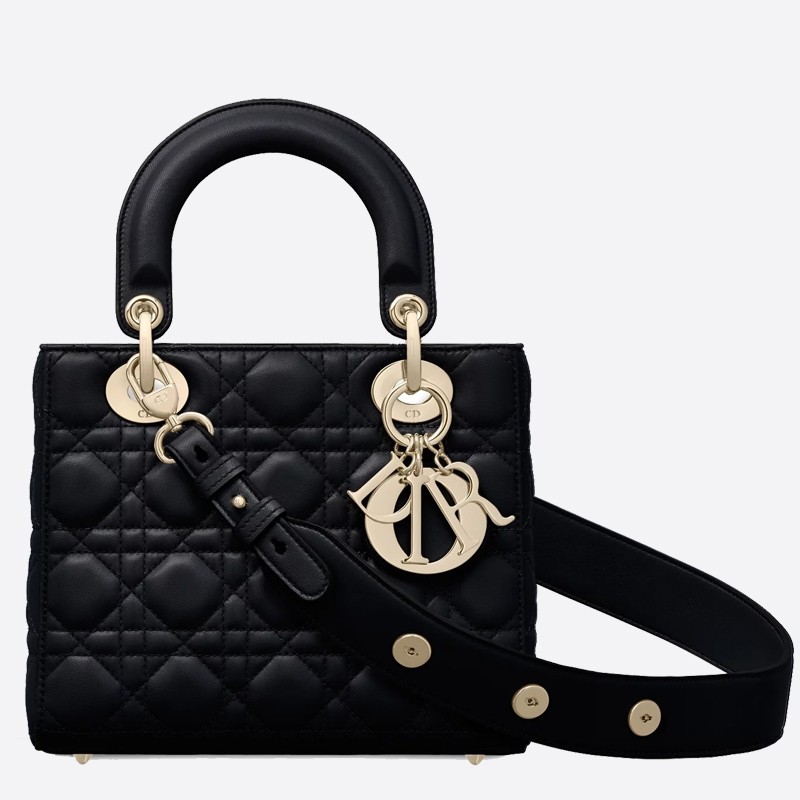 D*or my lady D*or bag in black lambskin