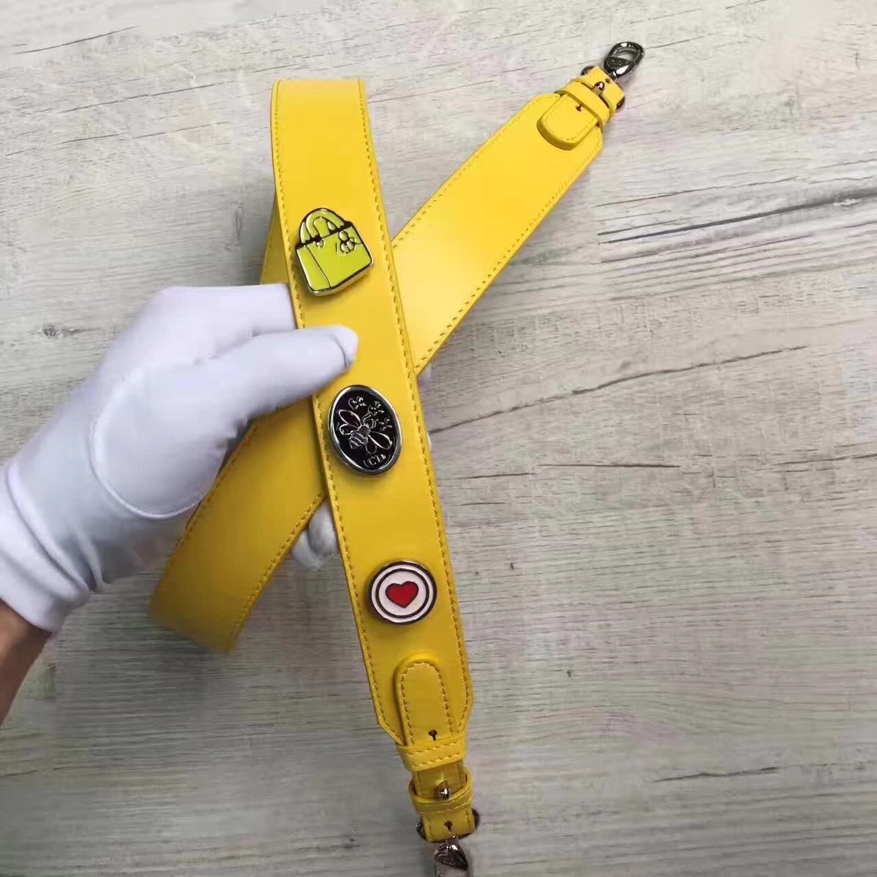 D*or my lady D*or bag in yellow lambskin