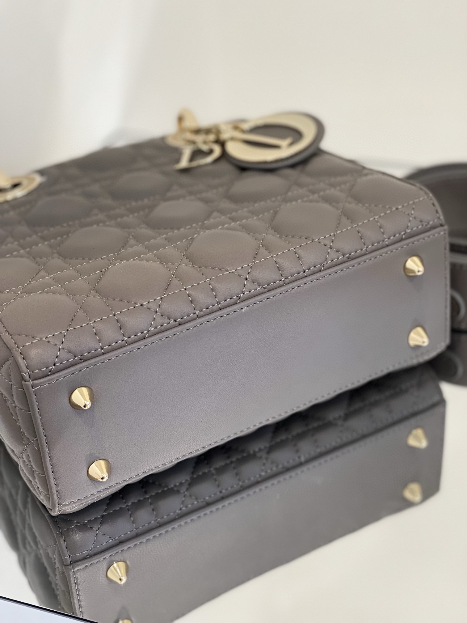 D*or small lady D*or my abcD*or bag in steel grey lambskin