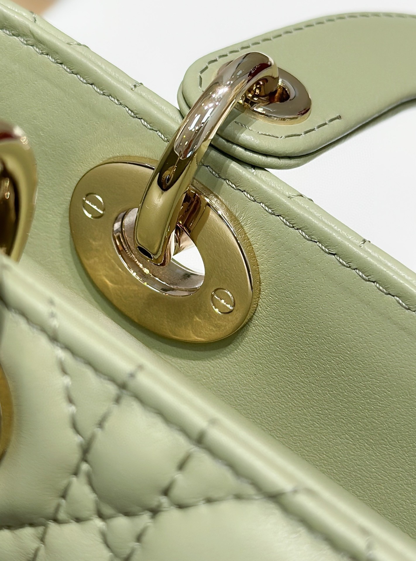 D*or small lady D*or my abcD*or bag in ethereal green lambskin