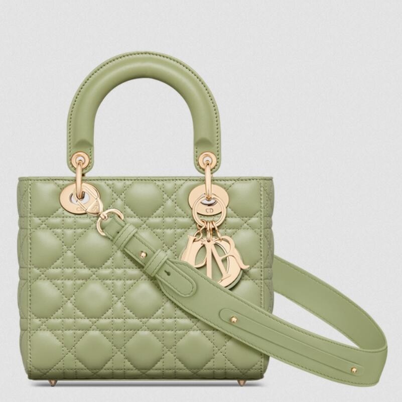 D*or small lady D*or my abcD*or bag in ethereal green lambskin