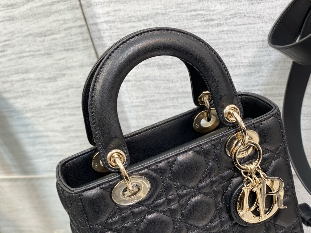D*or small lady D*or my abcD*or bag in black lambskin