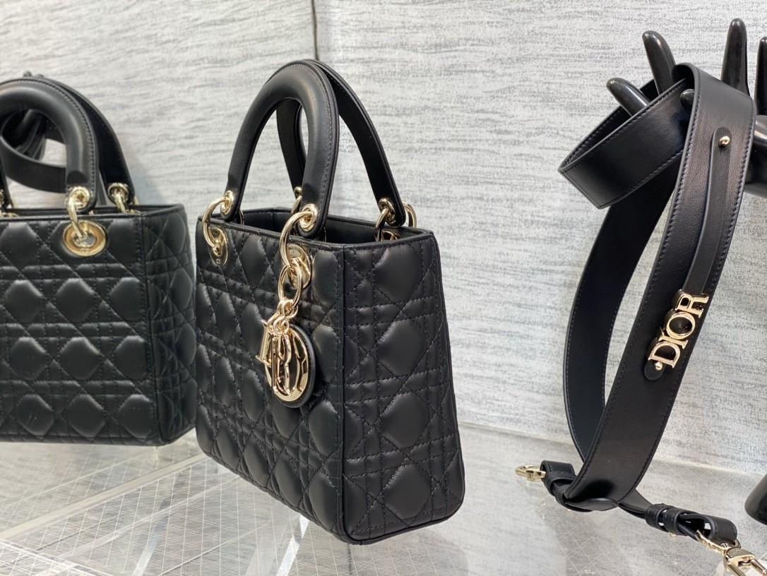 D*or small lady D*or my abcD*or bag in black lambskin