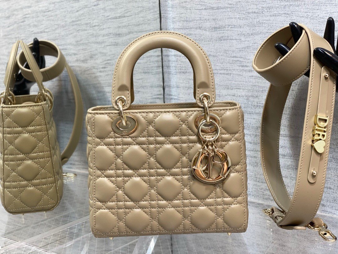 D*or small lady D*or my abcD*or bag in sand lambskin