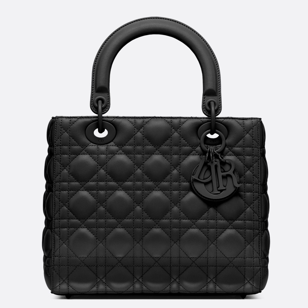 D*or medium lady D*or ultra-matte so black bag