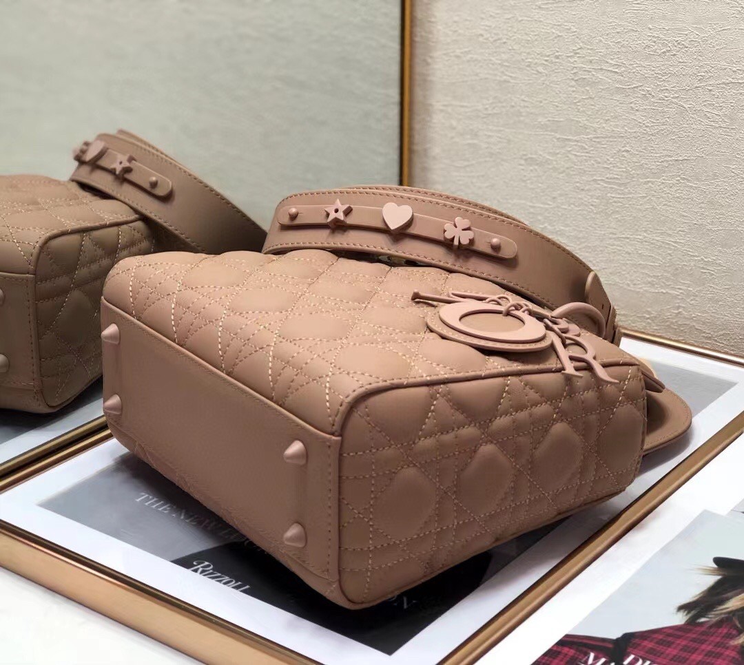 D*or lady D*or my abcD*or bag in blush ultra matte calfskin