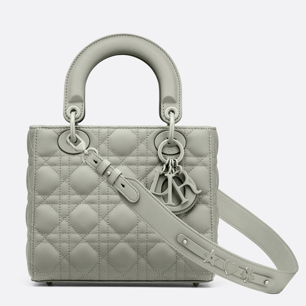 D*or lady D*or my abcD*or bag in grey ultramatte calfskin