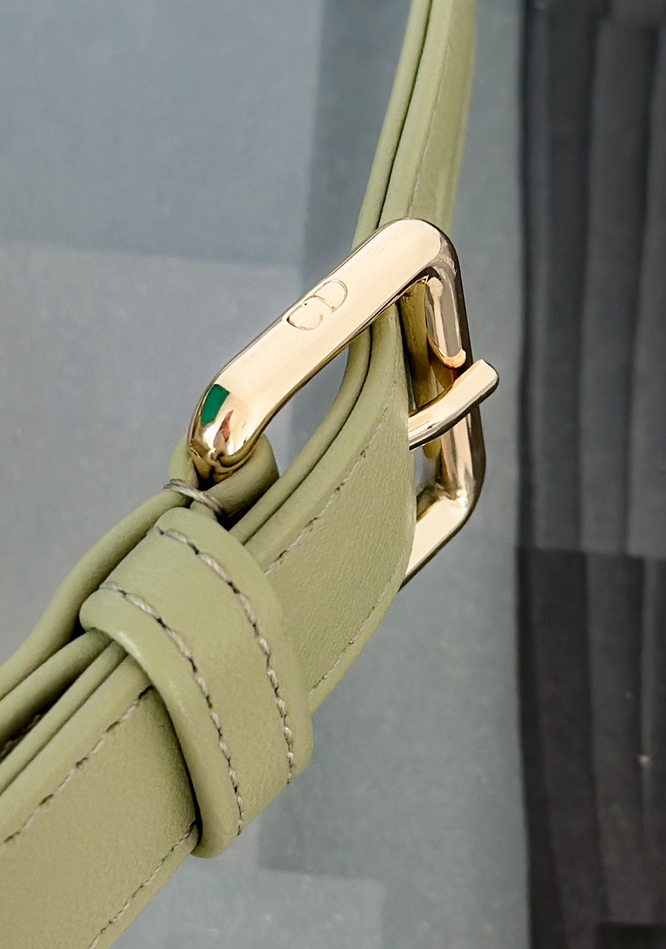 D*or lady d-joy medium bag in ethereal green cannage lambskin
