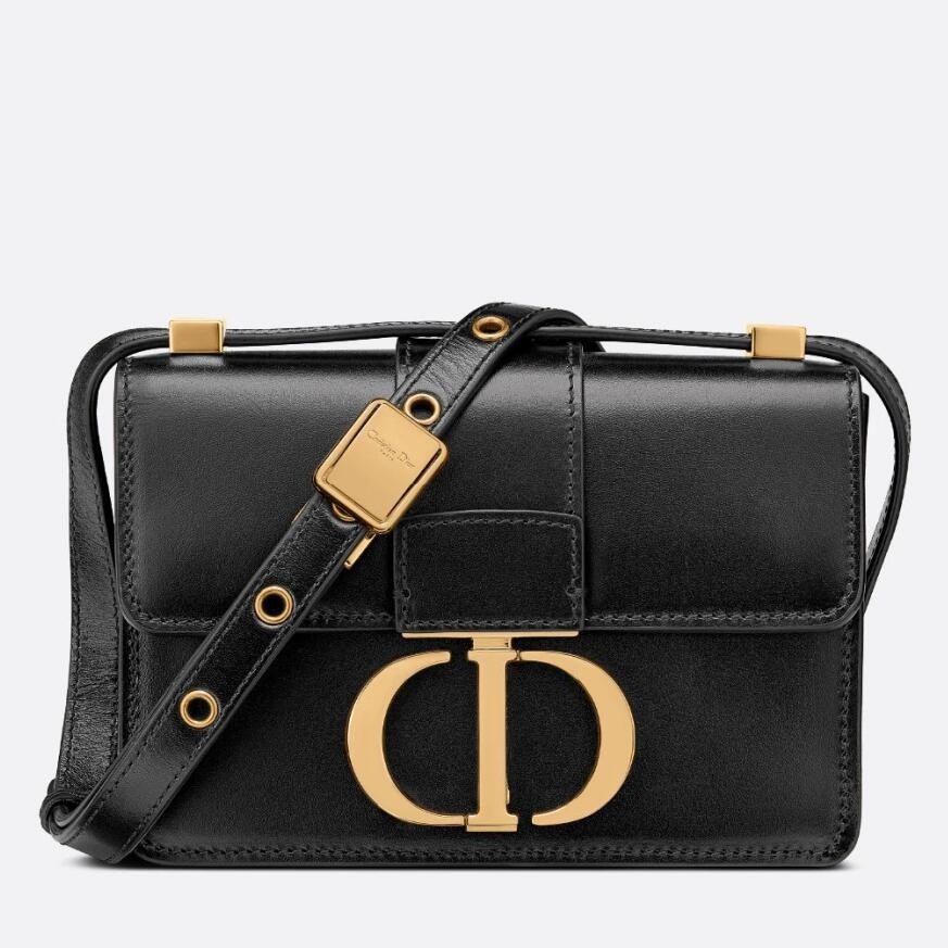 D*or micro 30 montaigne bag in black calfskin