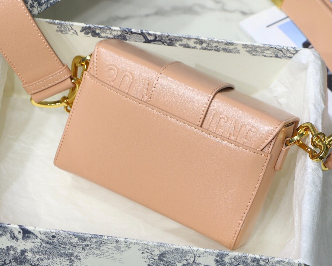 D*or 30 montaigne box bag in powder box calfskin