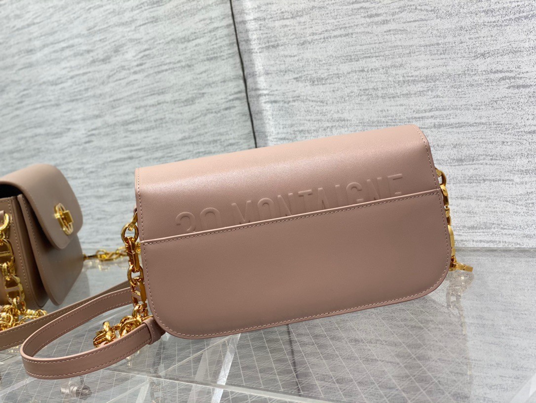 D*or 30 montaigne avenue bag in heritage pink box calfskin