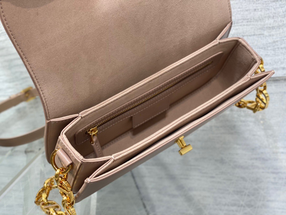 D*or 30 montaigne avenue bag in heritage pink box calfskin